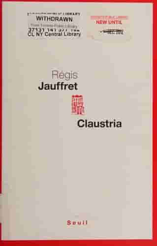 Couverture d'un livre de Régis Jauffret