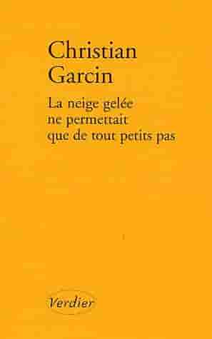 Couverture d'un livre de Christian Garcin