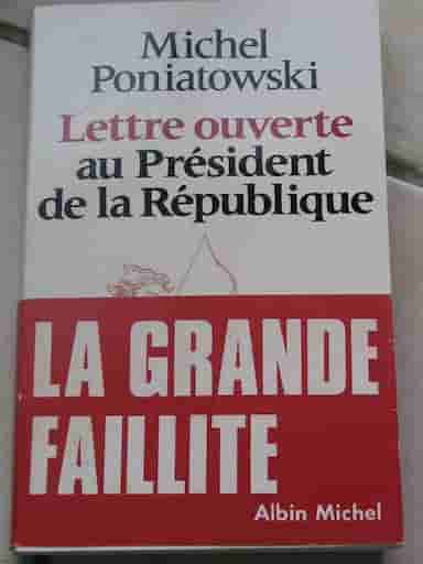 Couverture d'un livre de Michel Poniatowski