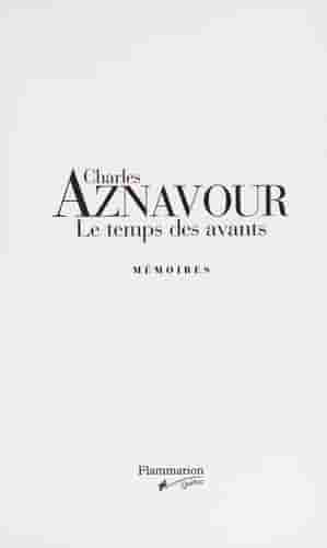 Couverture d'un livre de Charles Aznavour