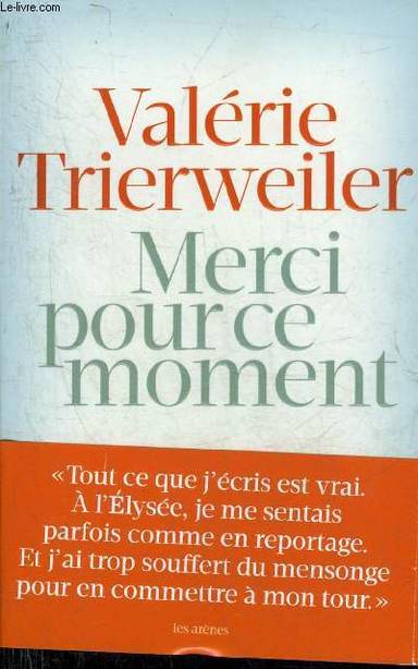 Couverture du livre Merci pour ce moment de Valérie Trierweiler