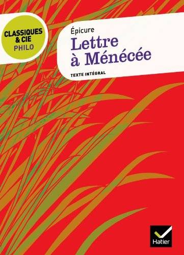 Couverture du livre Lettre à Ménécée de Épicure