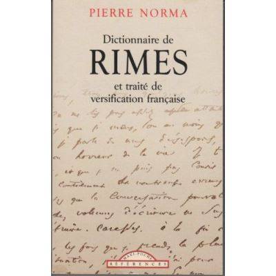 Couverture du livre Dictionnaire de rimes de Pierre Norma