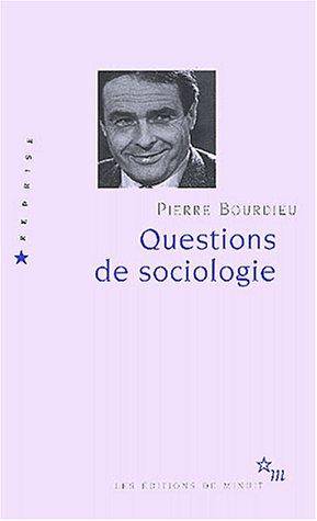 Couverture du livre Questions de sociologie de Pierre Bourdieu