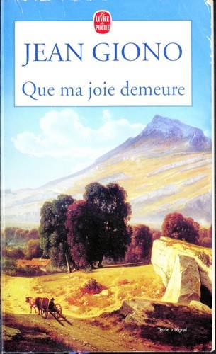 Couverture du livre Que ma joie demeure de J. Giono