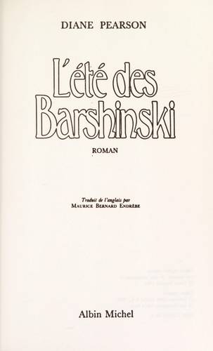Couverture du livre L'été des Barshinski : roman de Diane Pearson