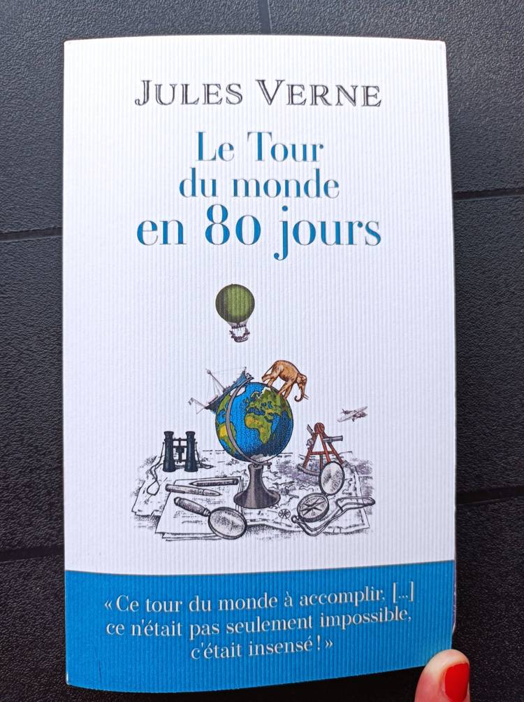 Couverture du livre Le tour du monde en 80 jours de Jules Verne