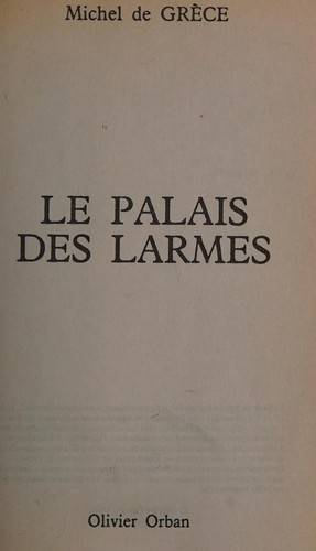 Couverture du livre Le Palais des larmes de Michaēl,