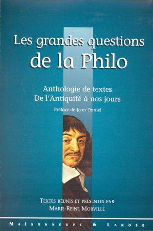 Couverture du livre Les grandes questions de la philo de Marie-Reine Morville