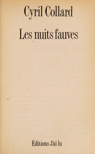 Couverture du livre Les nuits fauves de Cyril Collard