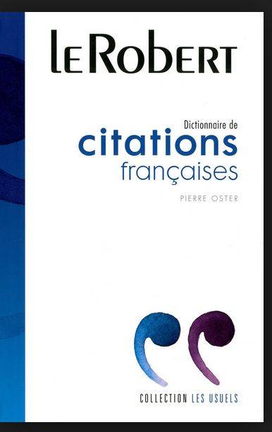 Couverture du livre Dictionnaire de citations françaises de Pierre Oster Soussouev
