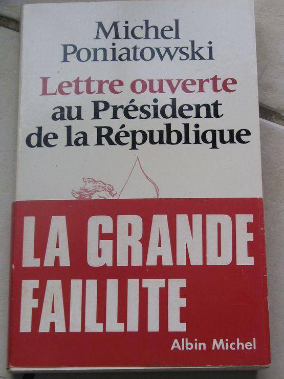 Couverture du livre Lettre ouverte au Président de la République de Michel Poniatowski
