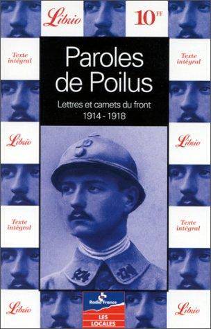 Couverture du livre Paroles de poilus de Jean-Pierre Guéno