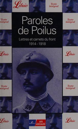 Couverture du livre Paroles de Poilus de Jean-Pierre Guéno