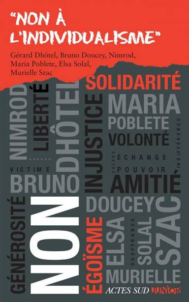 Couverture du livre Non à l'individualisme de Gérard Dhôtel