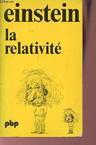 Couverture du livre RELATIVITE de Albert Einstein