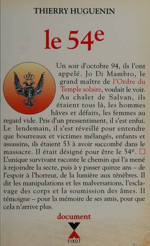 Couverture du livre Le 54e de Thierry Huguenin