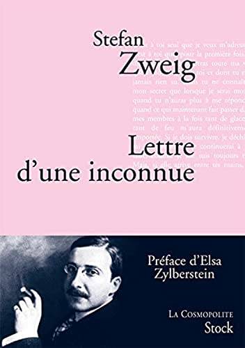 Couverture du livre Lettre d'une inconnue de Stefan Zweig