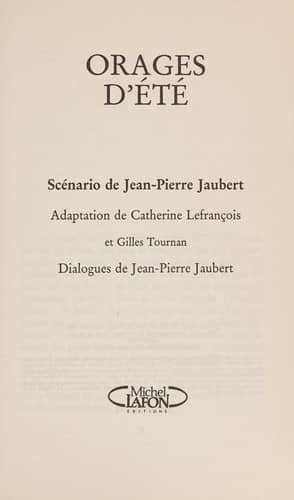 Couverture du livre Orages d'été de Jean-Pierre Jaubert