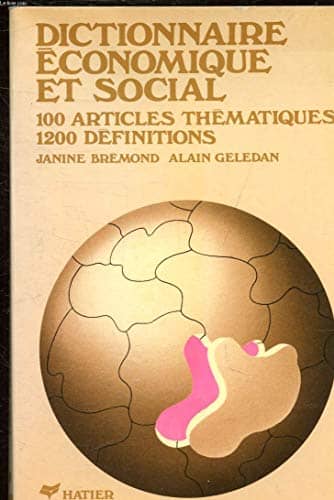 Couverture du livre Dictionnaire economique et social de Janine Brémond