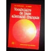 Couverture du livre Vocabulaire de base allemand-français de Ch Chatelanat