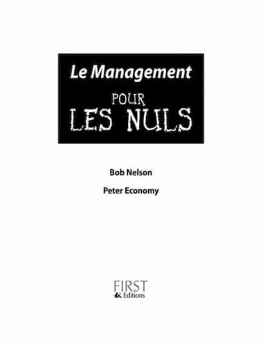 Couverture du livre Le management pour les nuls de Bob Nelson