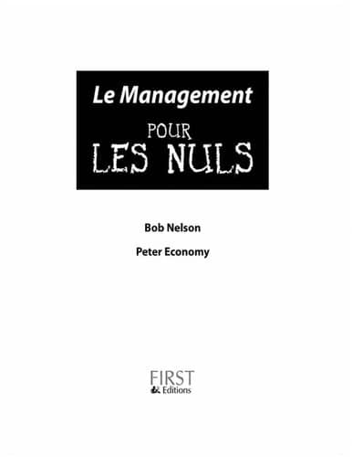 Couverture du livre Le management pour les nuls de Bob Nelson