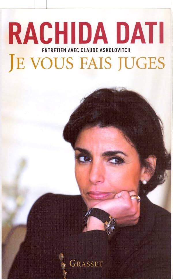 Couverture du livre Je vous fais juges de Rachida Dati