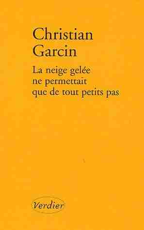 Couverture d'un livre de Christian Garcin