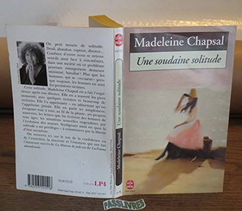 Couverture du livre Une soudaine solitude de Madeleine Chapsal